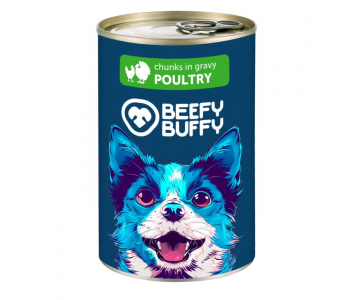 BEEFY BUFFY хапки в сос с птиче месо за кучета, 1240 г